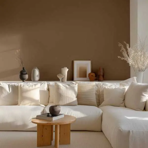 Tapeta na ścianę w jednolitym kolorze - white coffee Do wyczerpania zapasów