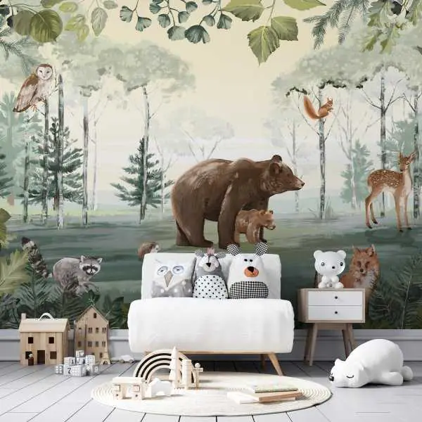 Tapeta na ścianę - Forest Inhabitants Oferta