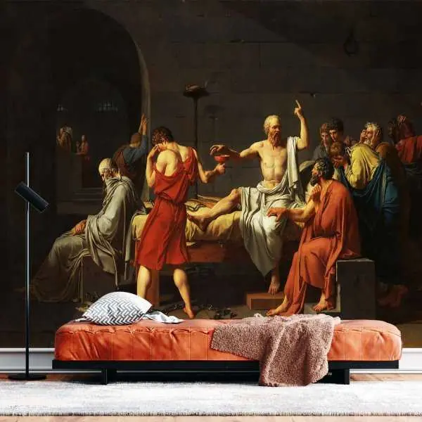 Tapeta na ścianę - reprodukcja obrazu - "Śmierć Sokratesa" Jacques-Louis David Okazja