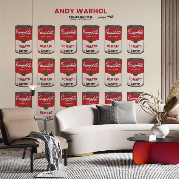 Tapeta na ścianę - reprodukcja obrazu - "Puszka zupy Campbell" Andy Warhol Darmowa dostawa