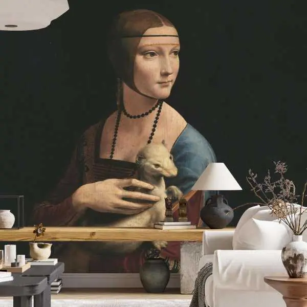 Tapeta na ścianę - reprodukcja obrazu - "Dama z łasicą" Leonardo da Vinci Ograniczona ilość