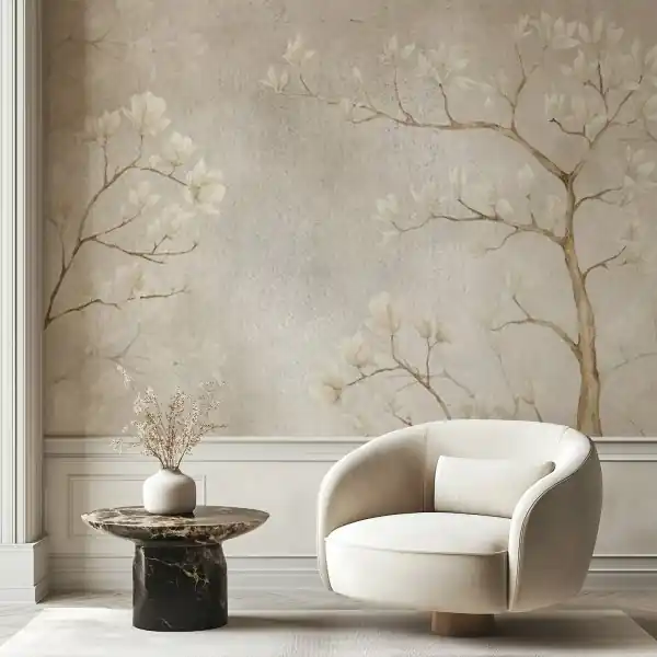 Bestseller Tapeta na ścianę - BEIGE MAGNOLIAS
