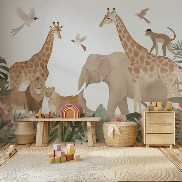 Łatwy zwrot Tapeta na ścianę - TROPICAL WILDLIFE
