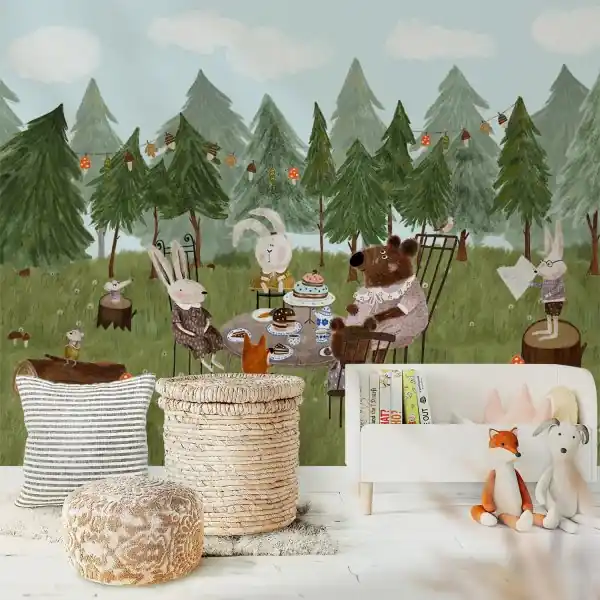 Tapeta na ścianę - FOREST PARTY Niska cena