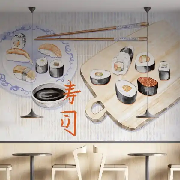 Zamów teraz Tapeta na ścianę - Sushi Tasting
