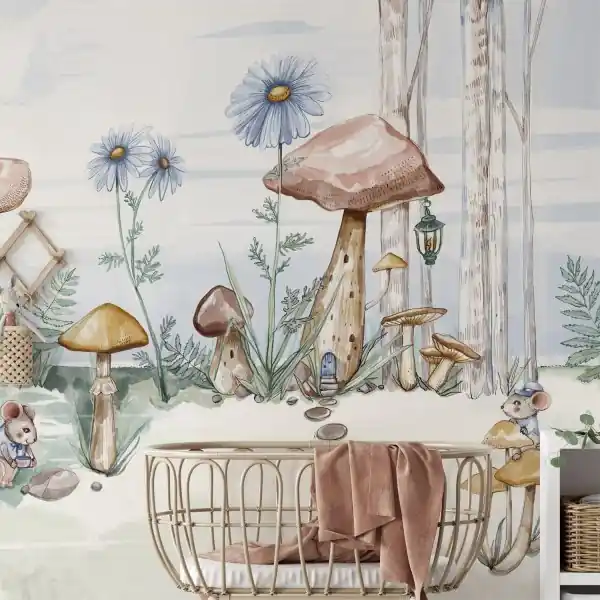 Kup online Tapeta na ścianę - Mushroom Glade