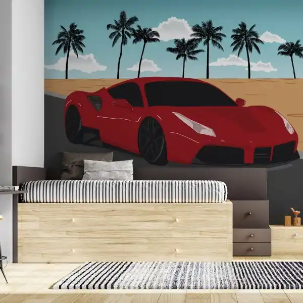Bezpieczne zakupy Tapeta na ścianę - Speed Car
