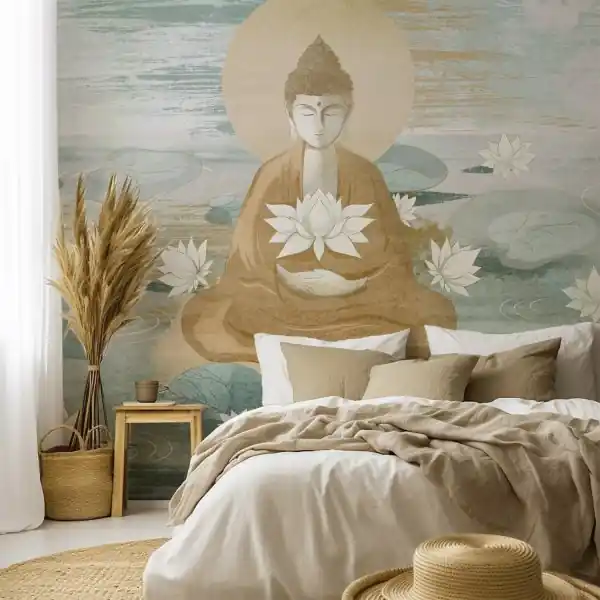 Niska cena Tapeta na ścianę - Golden Buddha