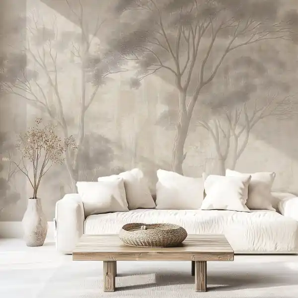 Tapeta na ścianę - MISTY TREES Popularny