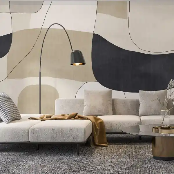 Tylko dziś Tapeta na ścianę - BEIGE ABSTRACT