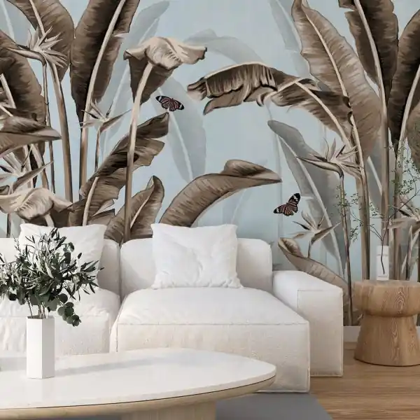 Tapeta na ścianę - PAINTED PALM Popularny