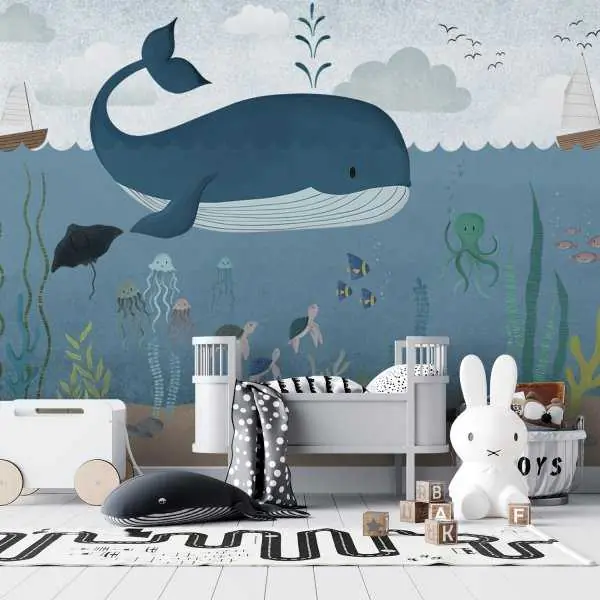 Tapeta na ścianę - Friendly Whale Cena promocyjna