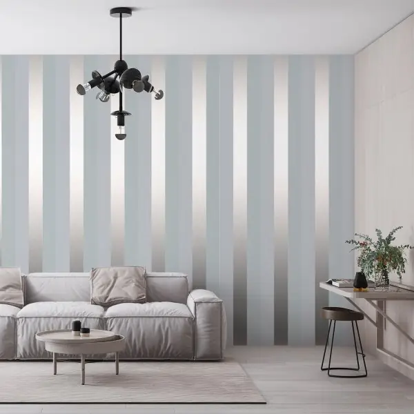 Kup online Srebrna Tapeta - STRIPES CHIC