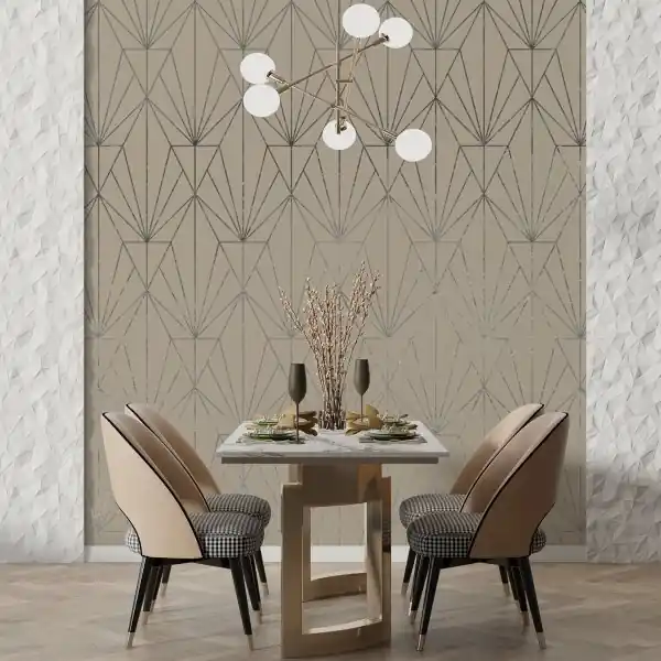Szybka dostawa Srebrna Tapeta - ARTISTIC LUXE