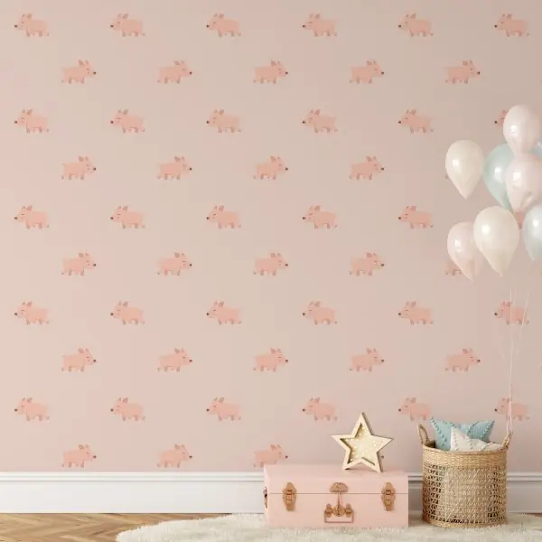 Łatwy zwrot Tapeta na ścianę - Happy Piglets