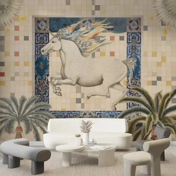 Tapeta na ścianę - Unicorn Mosaic Dodaj do koszyka