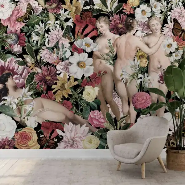 Obniżka ceny Tapeta na ścianę - WOMEN IN FLOWERS