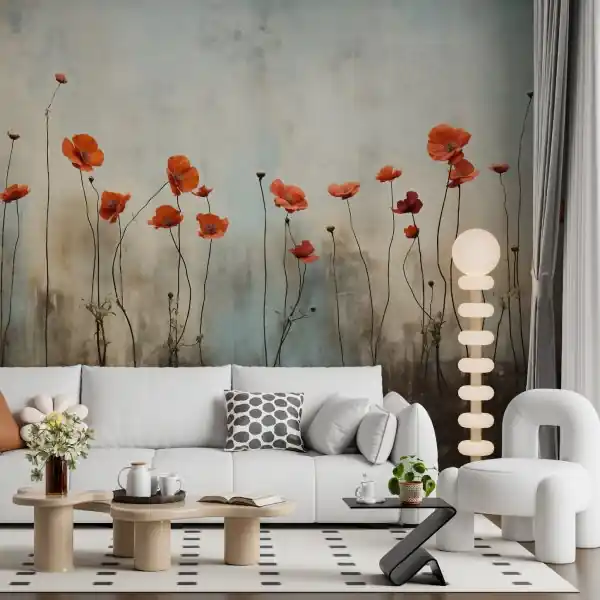 Tapeta na ścianę - POPPY MURAL Kup online