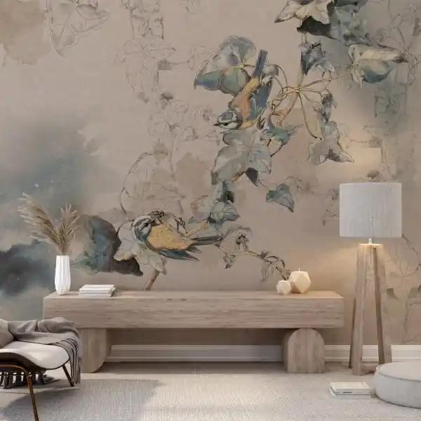 Tapeta na ścianę - BIRDY MURAL Popularny