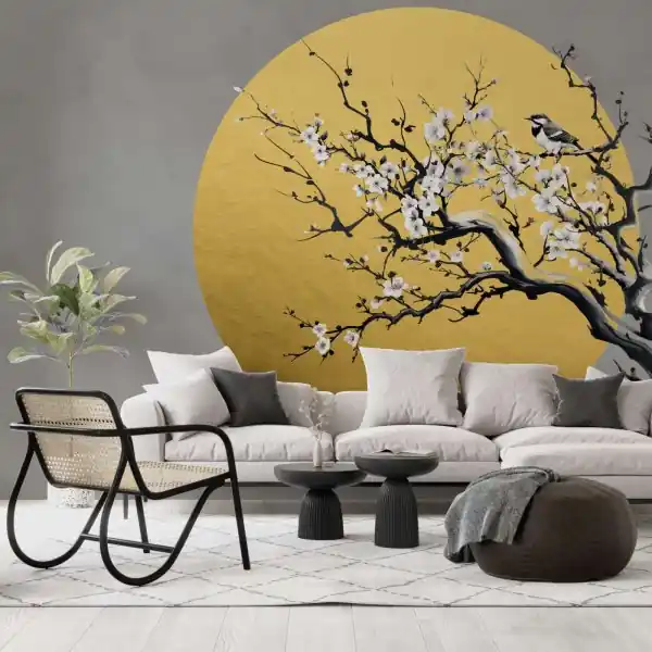 Bestseller Złota Tapeta - JAPANESE CHERRY BLOSSOM