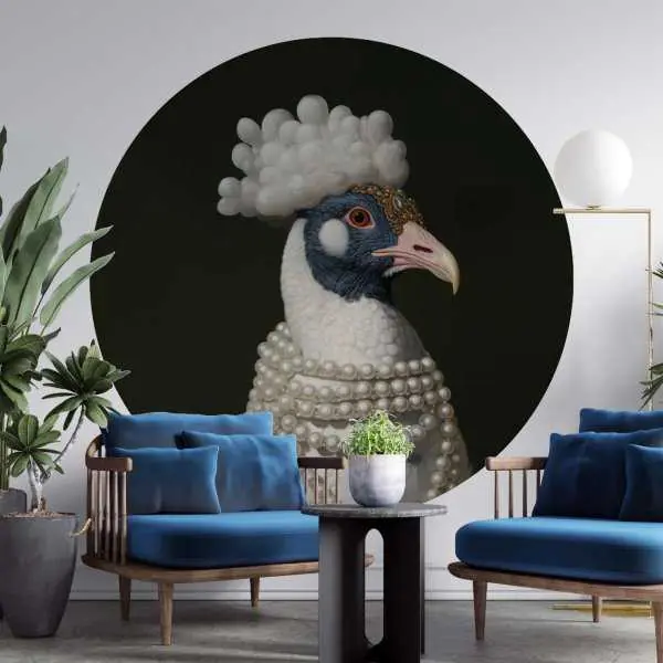 Tapeta w kształcie koła - GENTRY BIRD Bezpieczna płatność