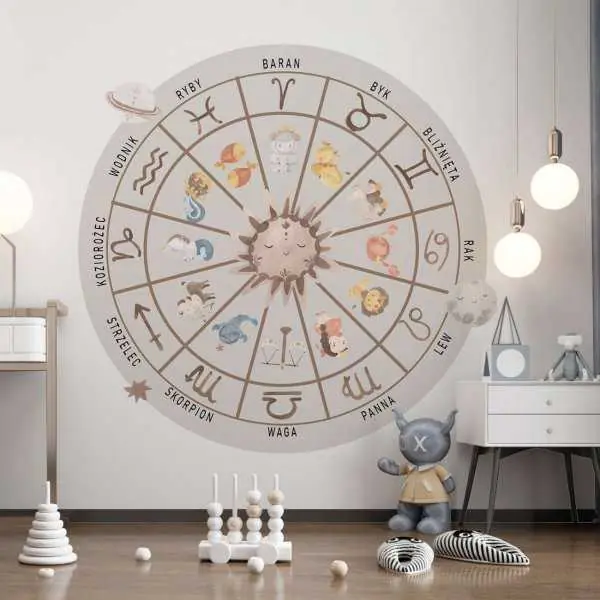 Bezpieczne zakupy Tapeta w kształcie koła - ZNAKI ZODIAKU