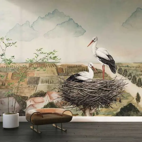 Tapeta na ścianę - VILLAGE STORKS Ograniczona ilość