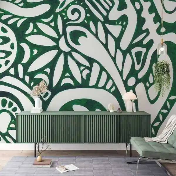 Tapeta na ścianę - GREEN AZTEC Ekspresowa dostawa
