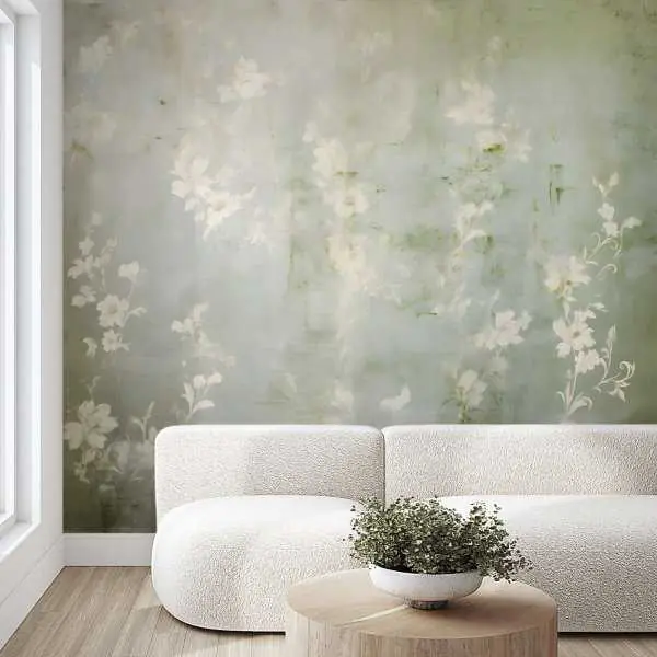 Tapeta na ścianę - FLORAL BLUR Bezpieczne zakupy