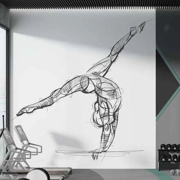 Wysoka jakość Tapeta na ścianę - ACROBAT GYMNAST