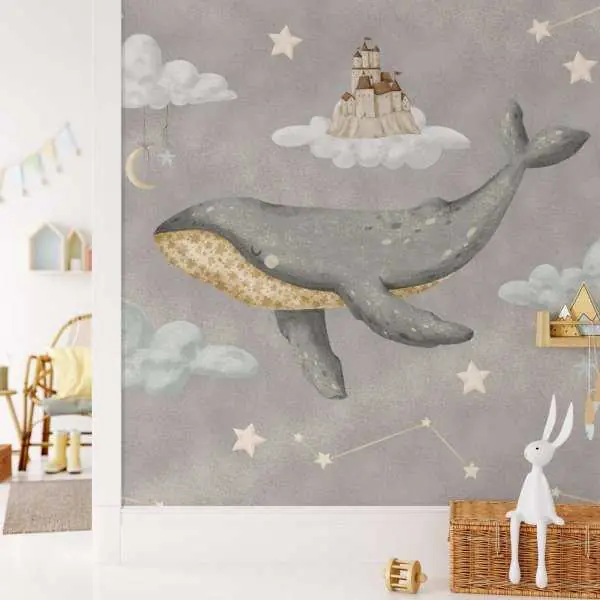 Dodaj do koszyka Tapeta na ścianę - SKY WHALE