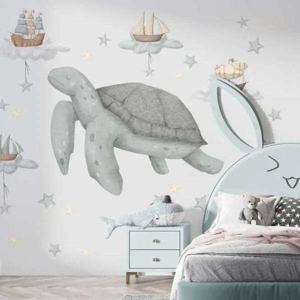 Tapeta na ścianę - PASTEL TURTLE Zniżka