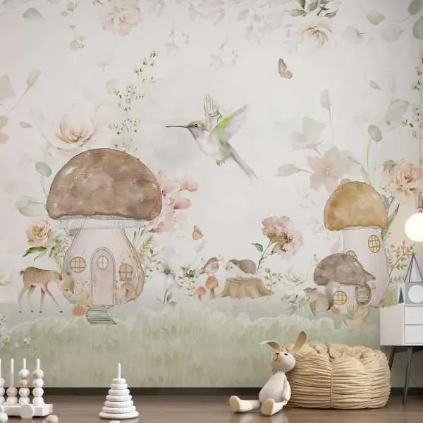 Tapeta na ścianę - MUSHROOM TOWN Obniżka ceny