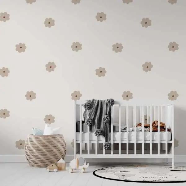 Zamów dziś Tapeta na ścianę - BEIGE DAISY