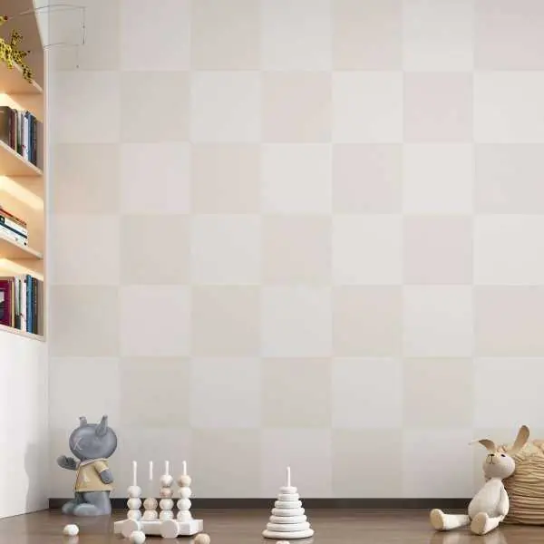 Tapeta na ścianę - Beige Chessboard Nie przegap