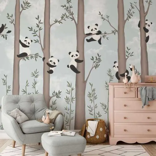 Tapeta na ścianę - CLIMBING PANDAS Cena promocyjna