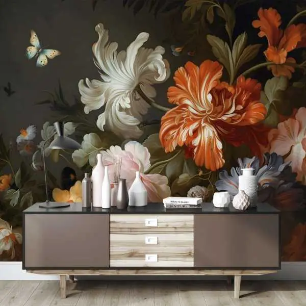 Tapeta na ścianę - FLORAL MURAL Ekspresowa dostawa