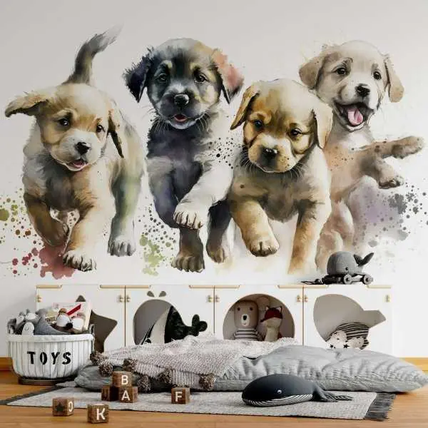 Tapeta na ścianę - PUPPY RACE Do wyczerpania zapasów