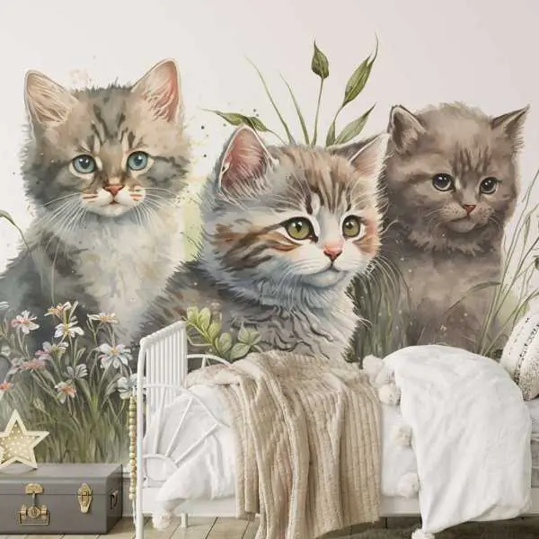 Popularny Tapeta na ścianę - KITTY TRIO