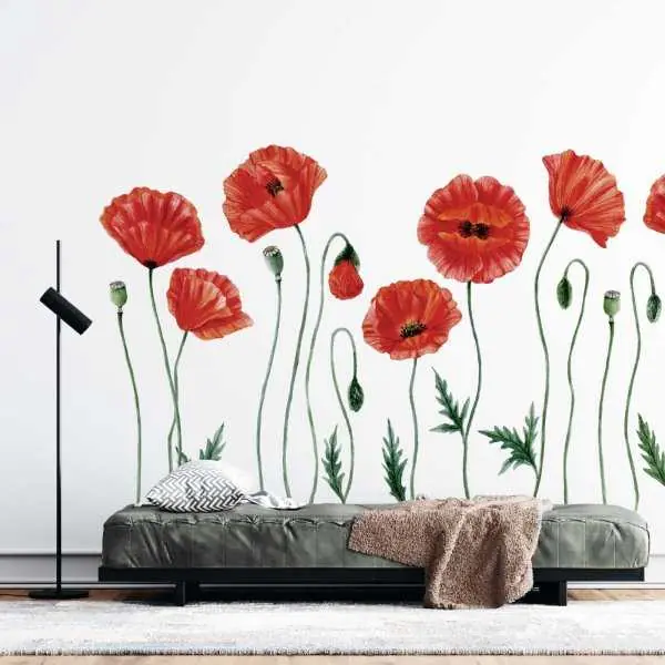 Taniej Tapeta na ścianę - POPPY FLOWERS
