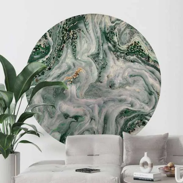 Dodaj do koszyka Tapeta w kształcie koła - LUXURIOUS MARBLE