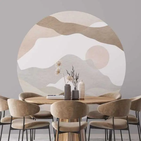 Oferta Tapeta w kształcie koła - PASTEL SUNSET