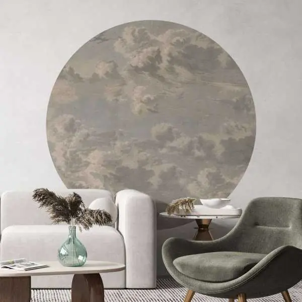 Oferta czasowa Tapeta w kształcie koła - VINTAGE CLOUDS