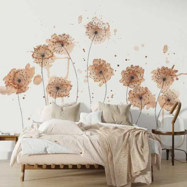 Darmowy zwrot Tapeta na ścianę - INKY FLORA