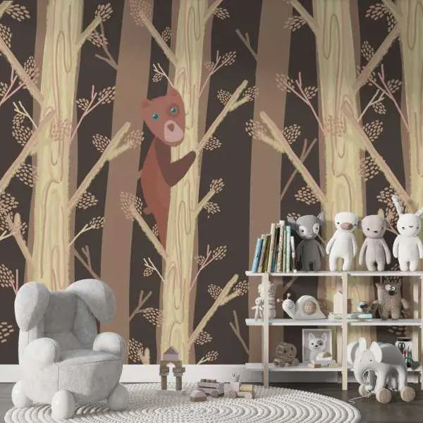 Zamów teraz Tapeta na ścianę - CLIMBING BEAR