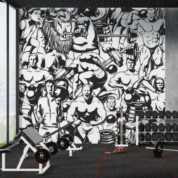 Łatwy zwrot Tapeta na ścianę - POWER GYM