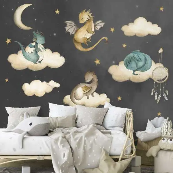 Tani Tapeta na ścianę - DREAMING DRAGONS