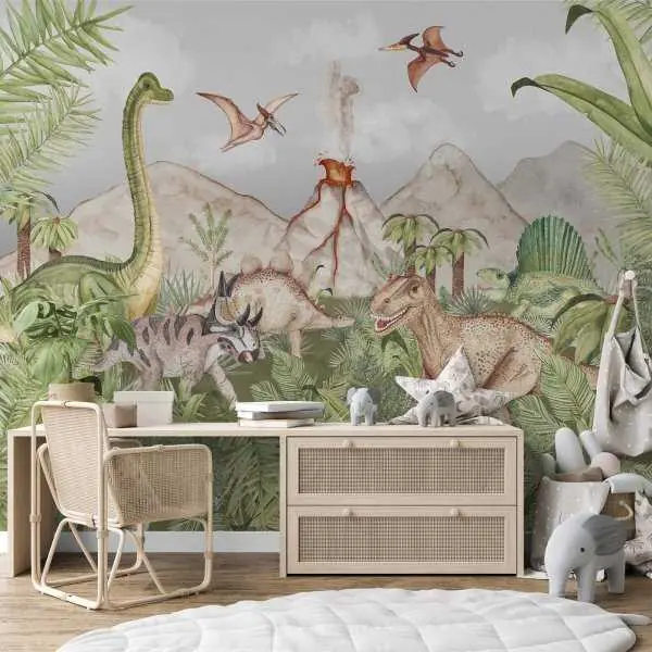 Tapeta na ścianę - DINO WORLD Nowy
