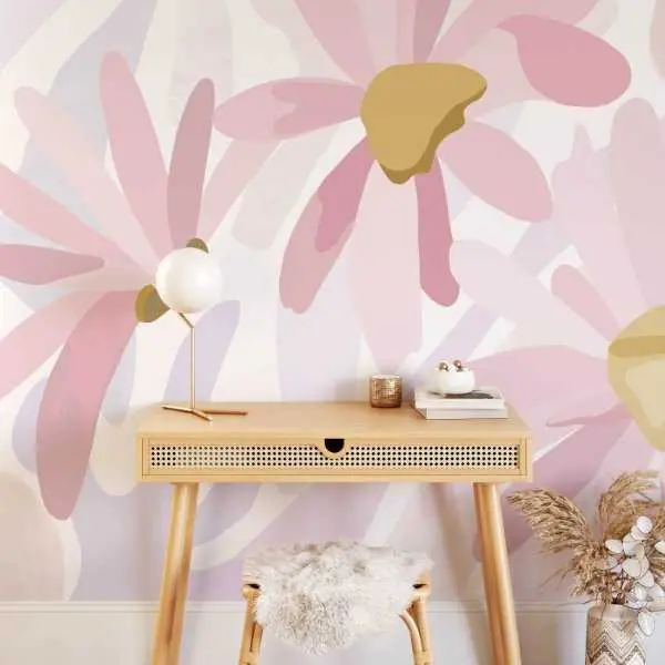 Rabat Tapeta na ścianę - PINK ART FLORA