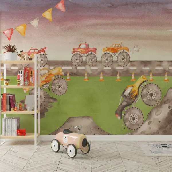Tapeta na ścianę - MONSTER TRUCKS Oferta czasowa